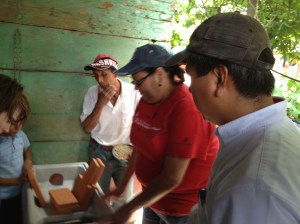 Pastora Myriam helping with stove installations today. 