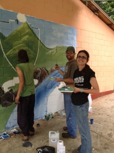 Laura is a great art partner for Chester. As it turns out - she studied art in school and is now an interior designer! 