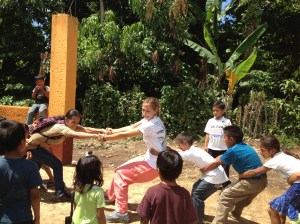 Kenny and Ansley playing tug-of-war with the kids. Kenny is a young lady that helped us every day this week...lovely lady! 
